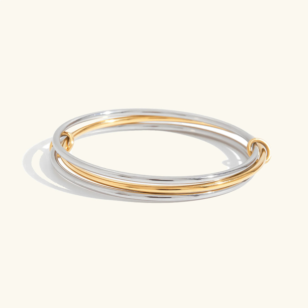 Gold Plated and Silver Plated Bangle Bracelet for Women