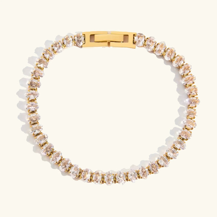 Gold Plated Cubic Zirconia Tennis Bracelet for Women