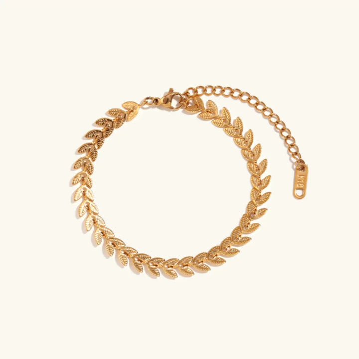 Gold-Plated Leaf Chain Anklet for Women
