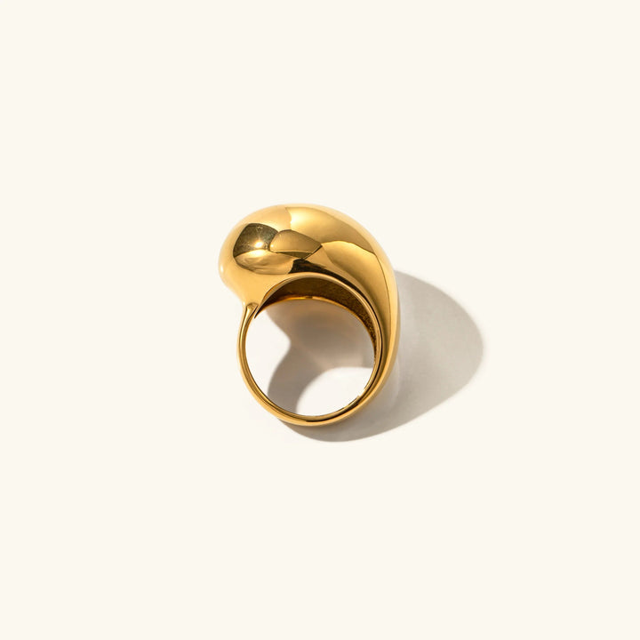 Gold-Plated Dome Statement Ring for Women
