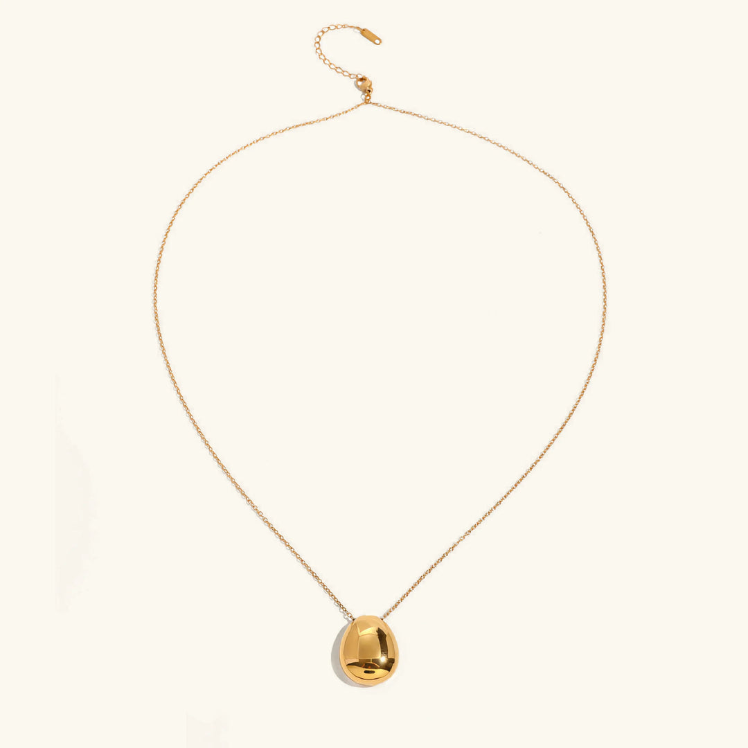 Gold-Plated CZ Dome Necklace for Women