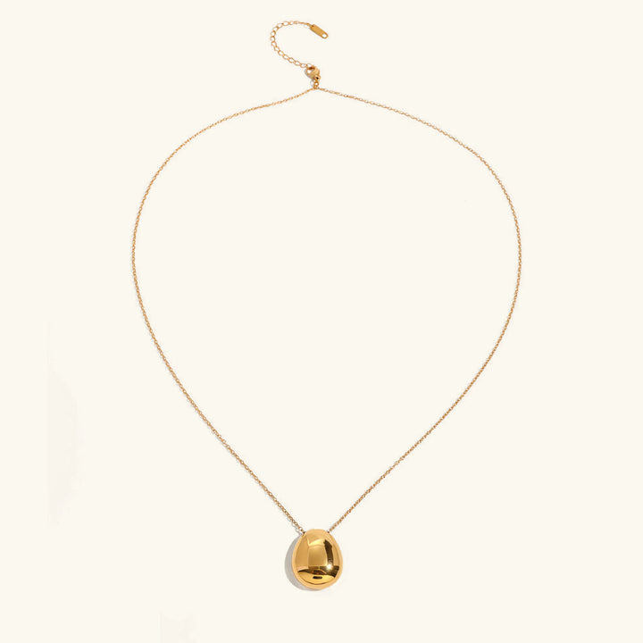 Gold-Plated CZ Dome Necklace for Women