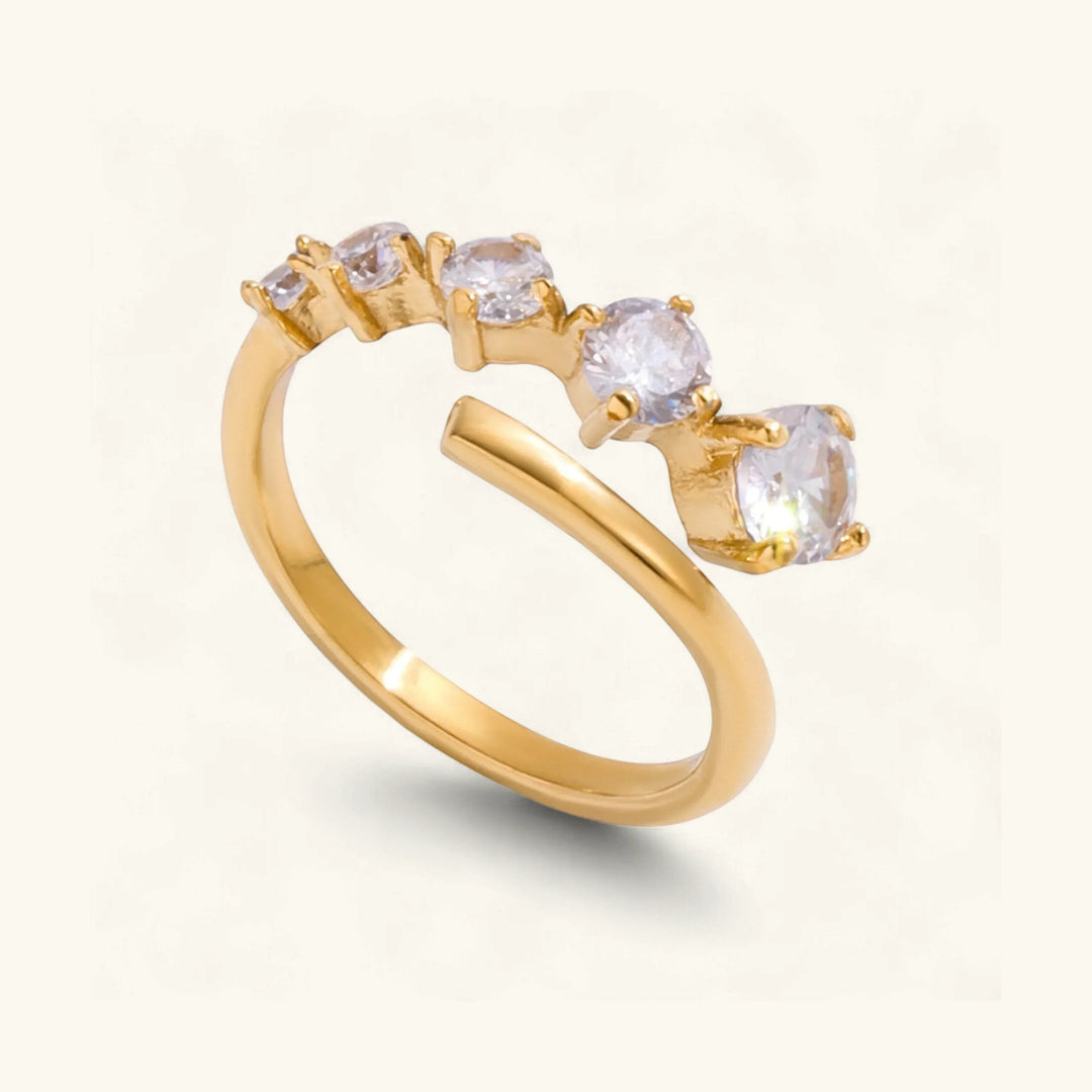 Gold-Plated Open CZ Ring