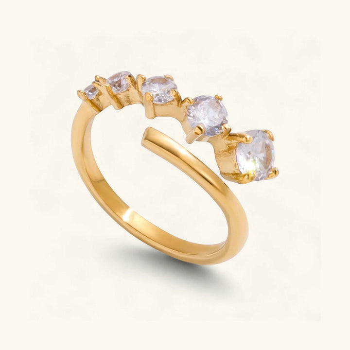 Gold-Plated Open CZ Ring