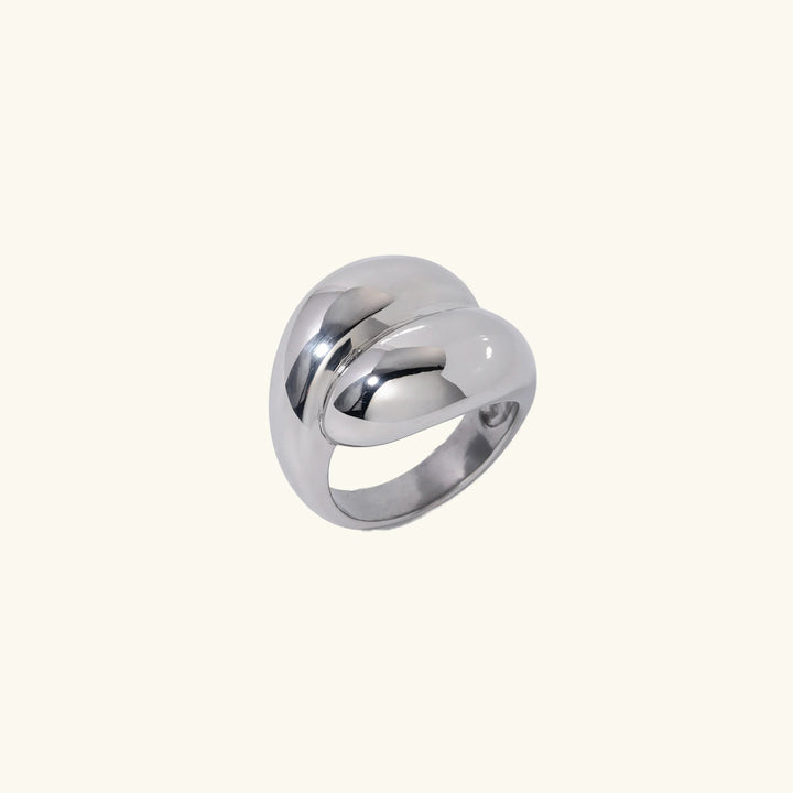 Gold-Plated Twisted Statement Ring for Women