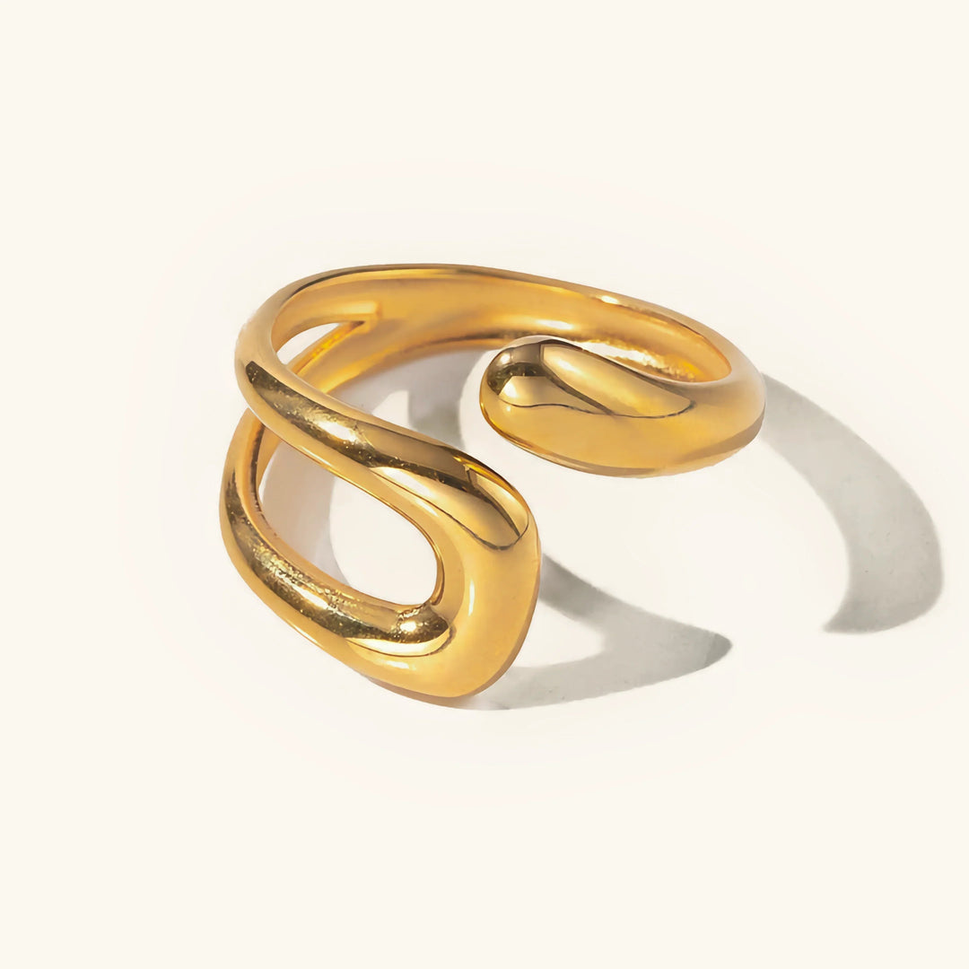 Gold-Plated Open-Ended Ring for Women
