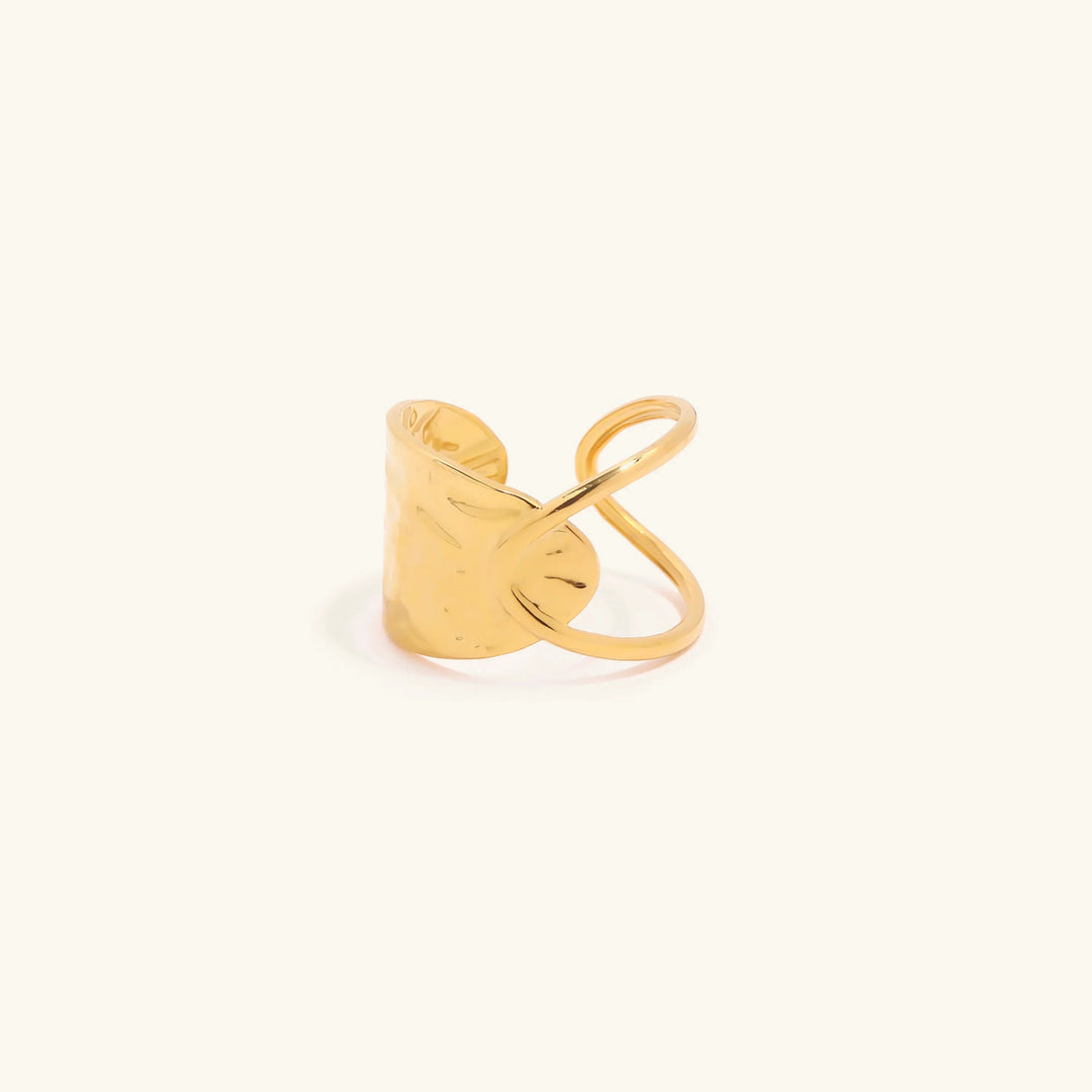 Gold-Plated Minimalist Ring with Stainless Steel