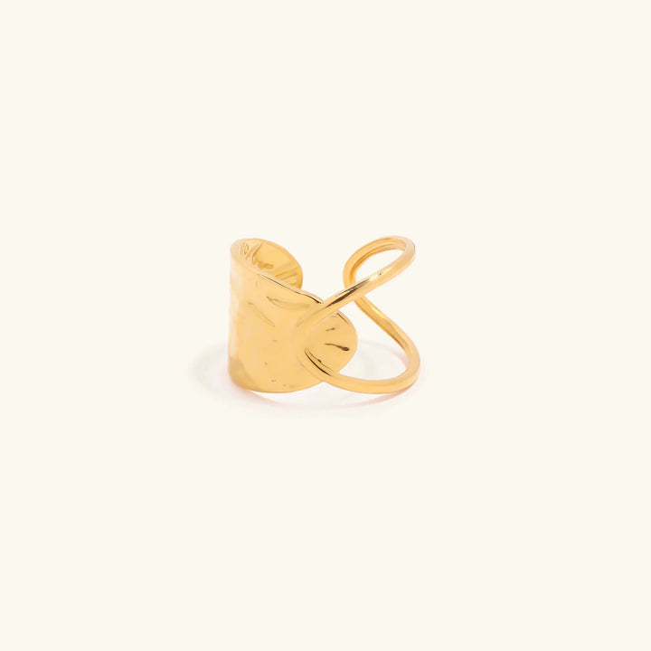 Gold-Plated Minimalist Ring with Stainless Steel