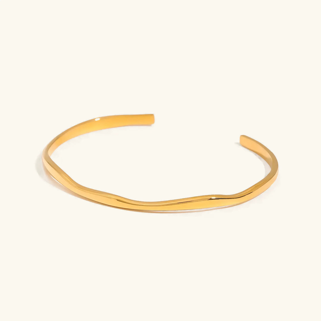 Gold Plated Stainless Steel Bangle Bracelet for Women