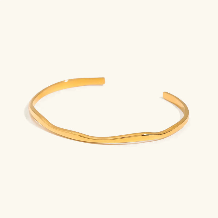 Gold Plated Stainless Steel Bangle Bracelet for Women