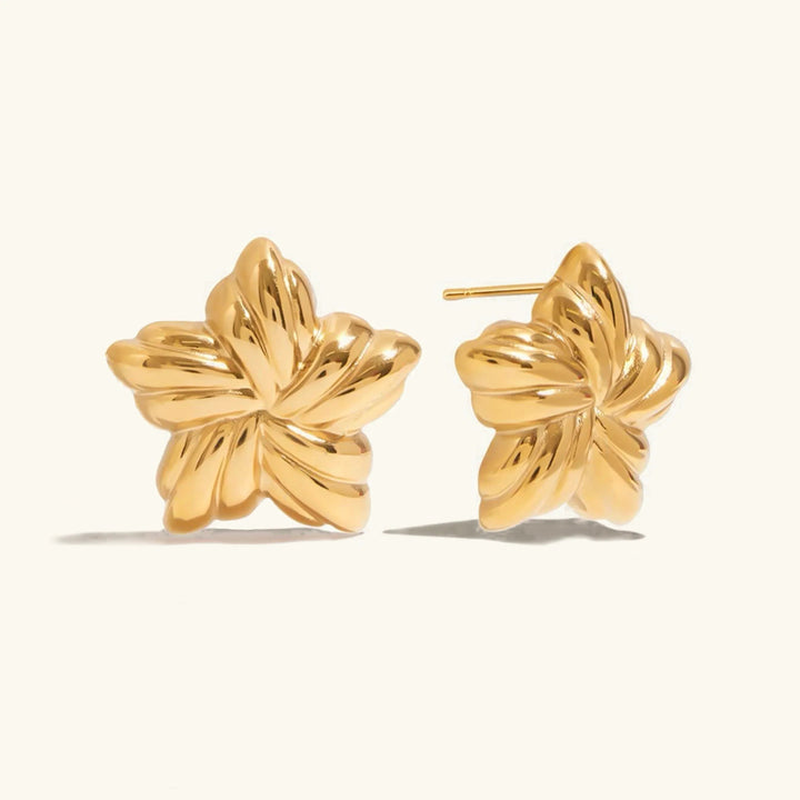Gold-Plated Star Stud Earrings for Women