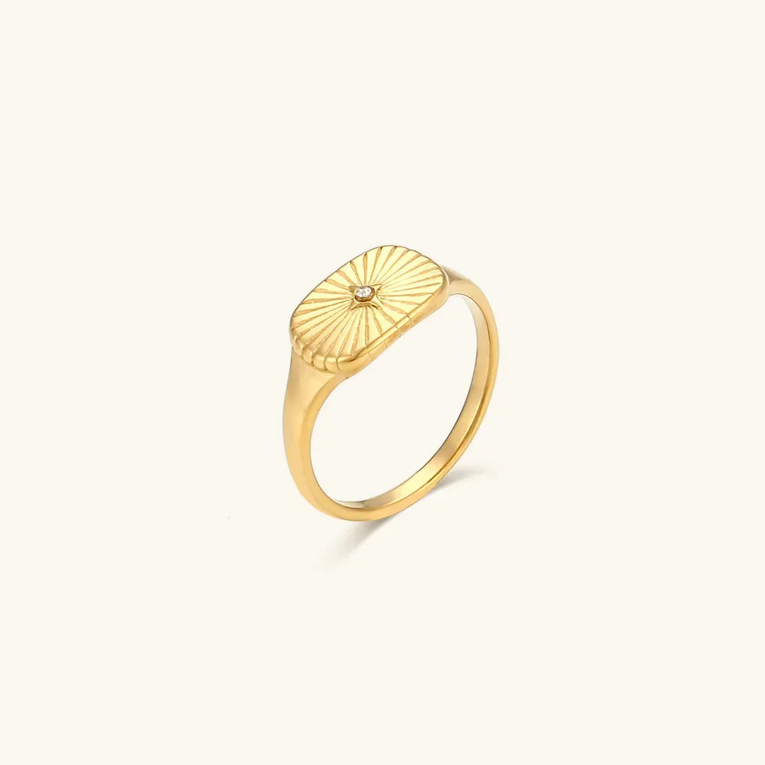Gold-Plated Minimalist Ring For Women