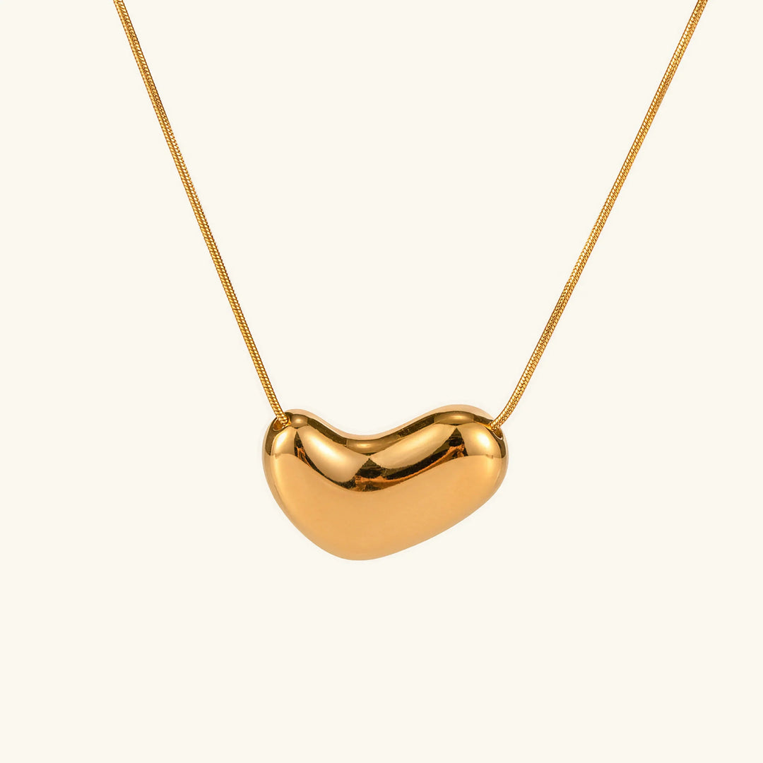 Gold-Plated Pendant Necklace with Stainless Steel