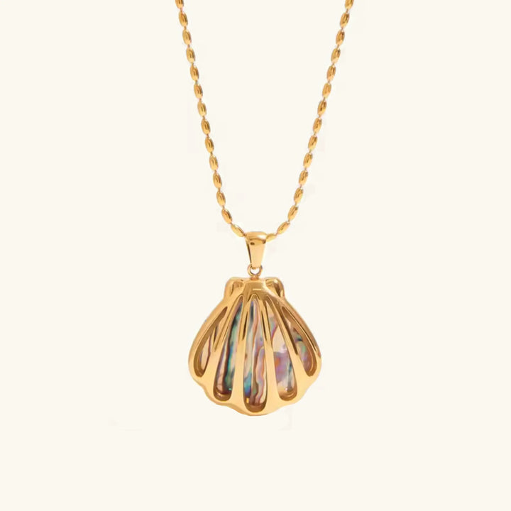 Gold-Plated Seashell Pendant Necklace for Women