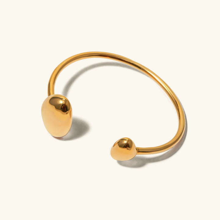 Gold-Plated Minimalist Open Cuff Bracelet