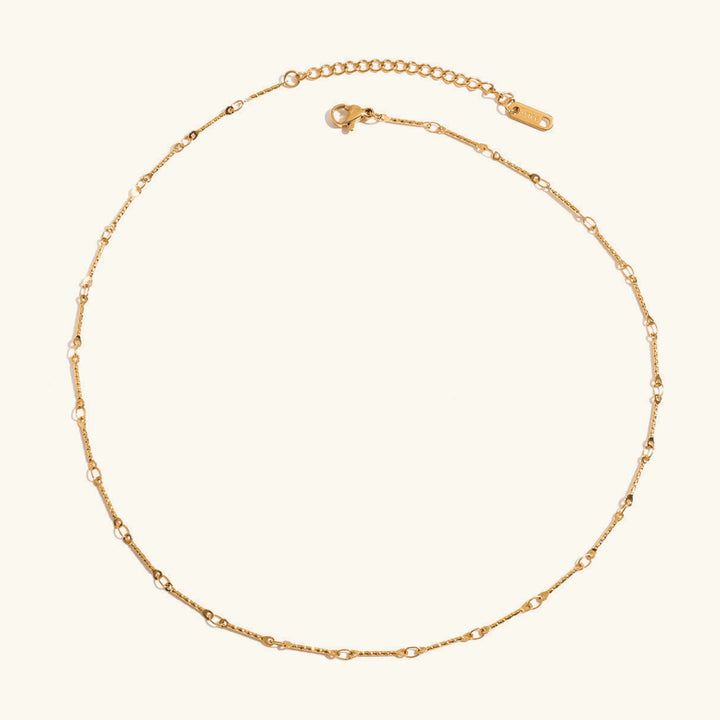 Gold Plated Chain Necklace Minimalist Women