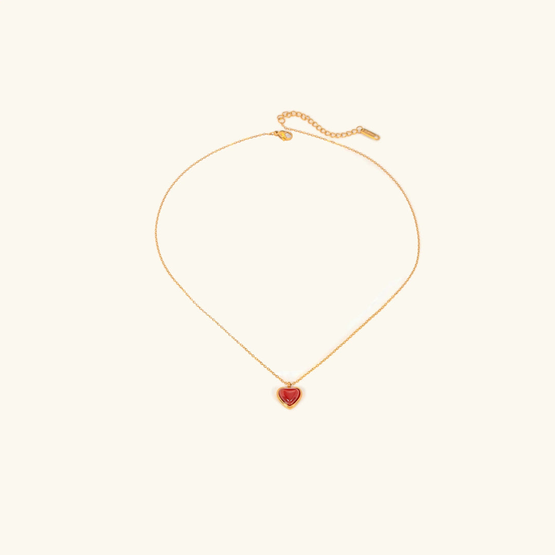 Gold-Plated Necklace with Dainty Heart Pendant