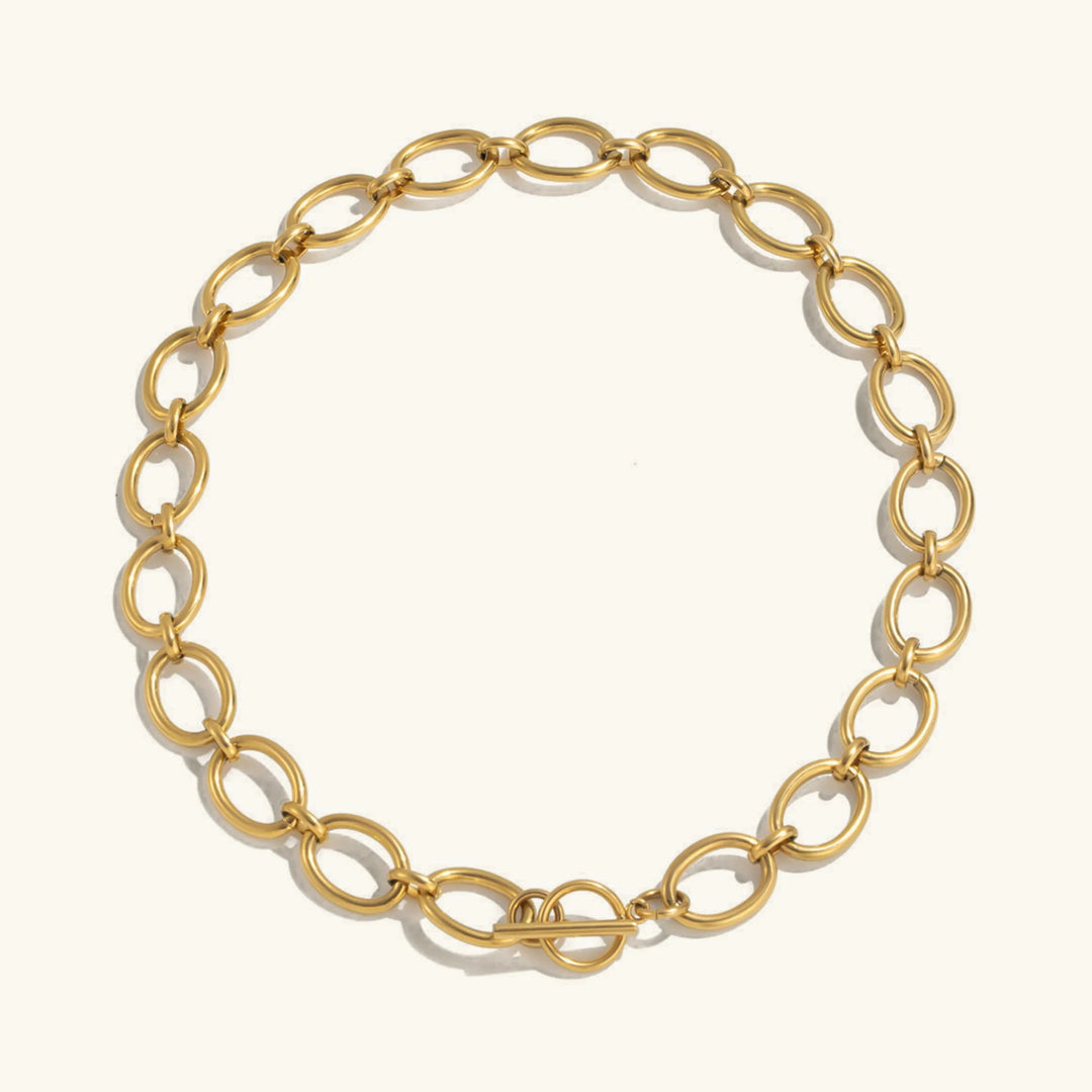 Chunky Gold Plated Chain Necklace for Women