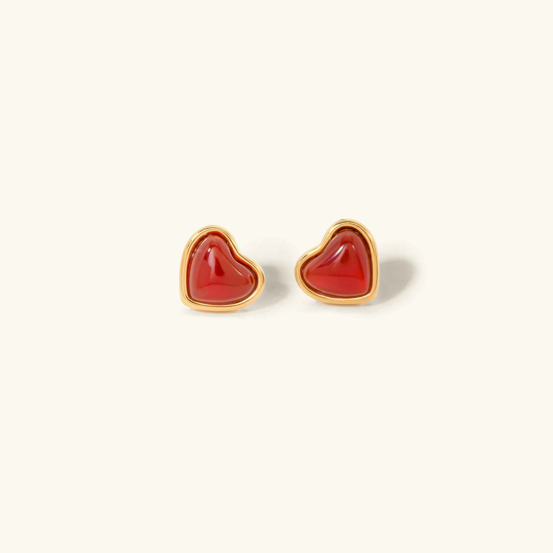 Gold-Plated Heart Design Earrings for Everyday Elegance