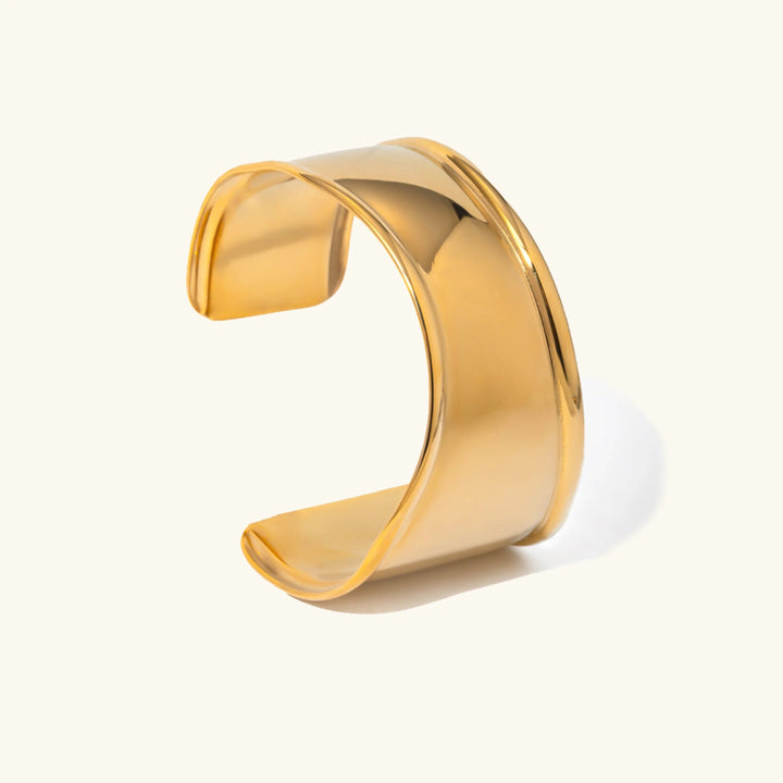 Gold Plated Stainless Steel Cuff Bracelet for Women