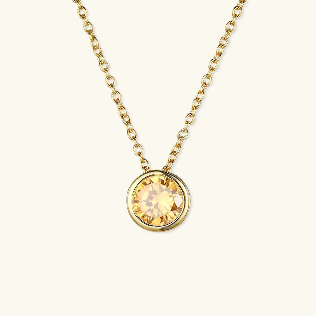 Gold-Plated Crystal Pendant Necklace for Women