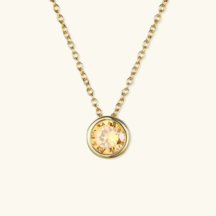 Gold-Plated Crystal Pendant Necklace for Women
