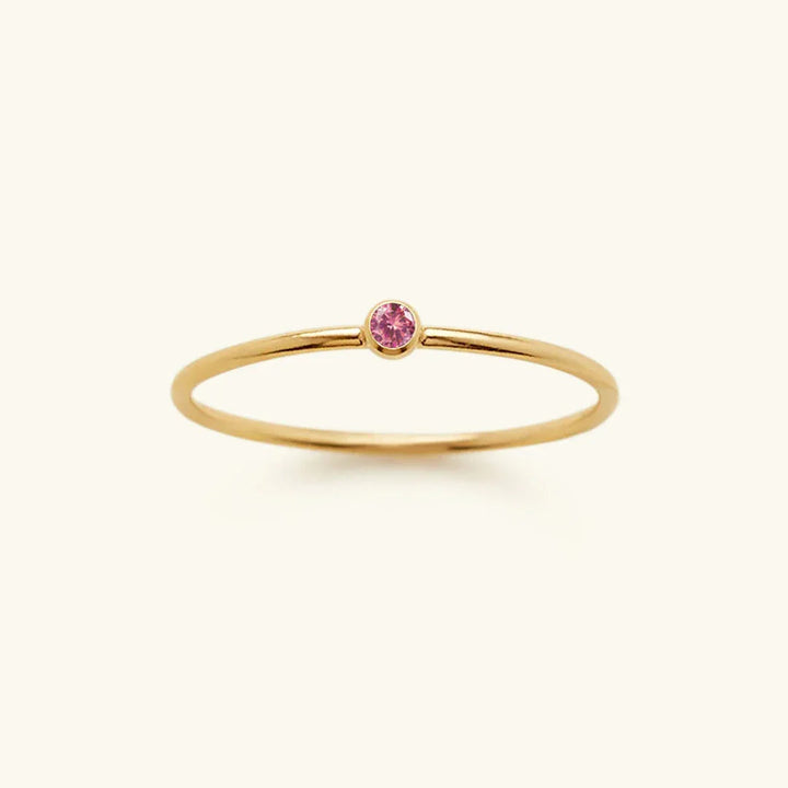 Gold-Plated Crystal Stackable Ring for Women