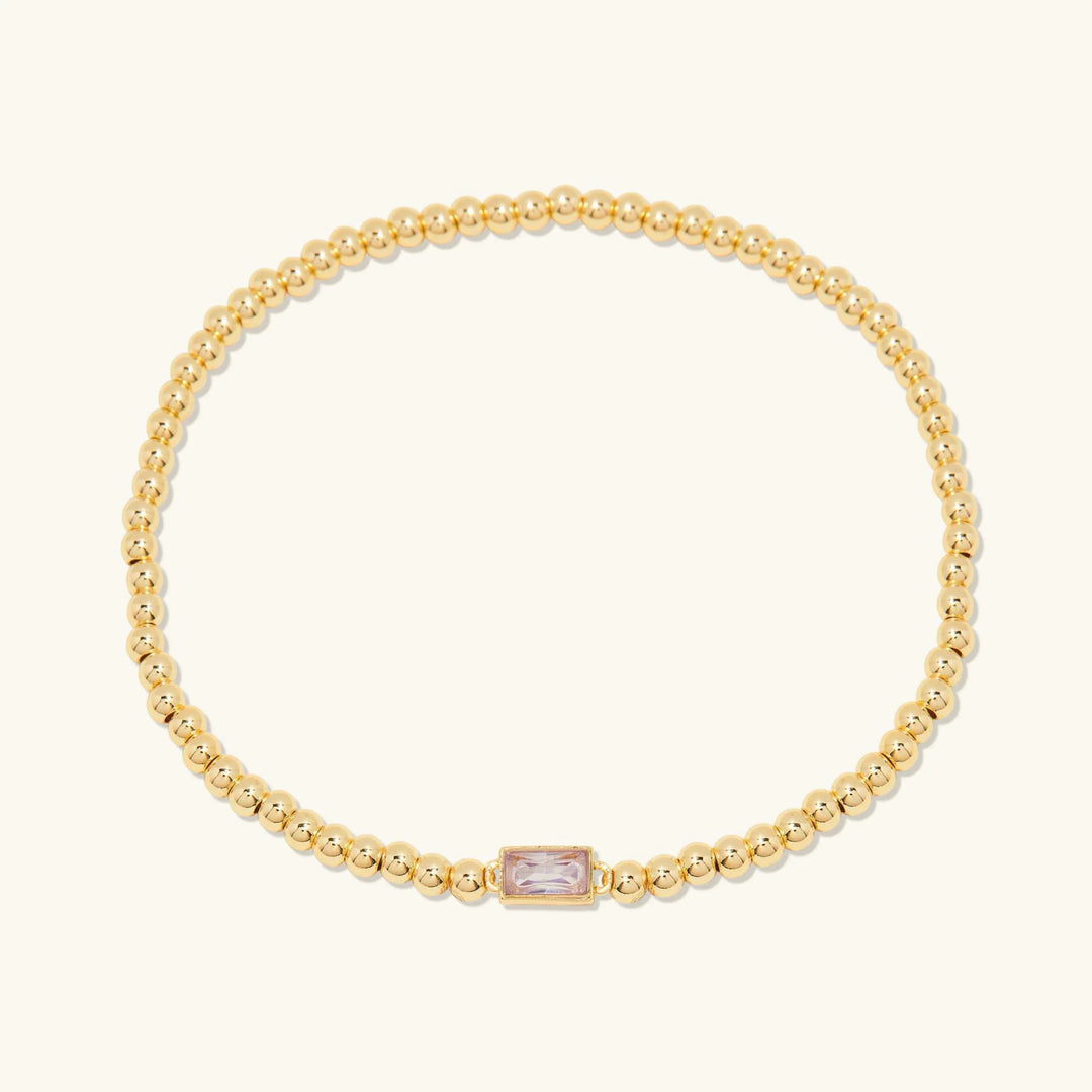 Gold-Plated Celine Birthstone Bracelet