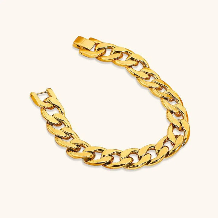 Gold-Plated Chunky Chain Bracelet for Women
