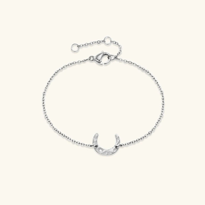 Gold-Plated Crystal Horseshoe Bracelet for Women