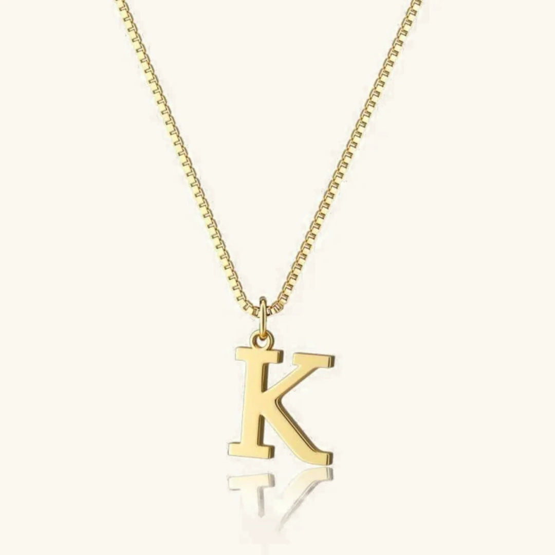 Gold-Tone Letter Initial Pendant Necklace