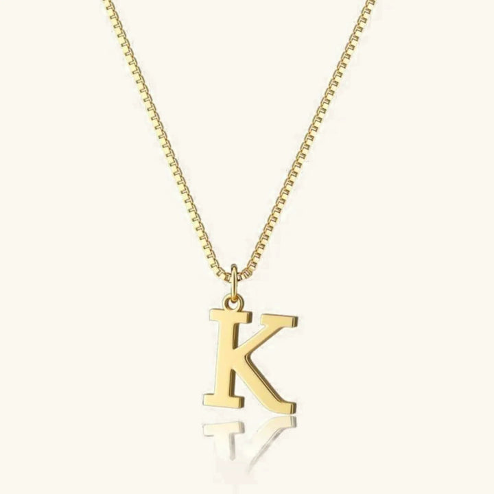 Gold-Tone Letter Initial Pendant Necklace