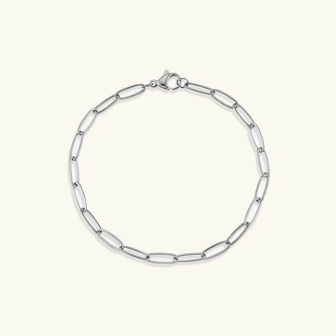 Gold-Plated Link Chain Bracelet for Women