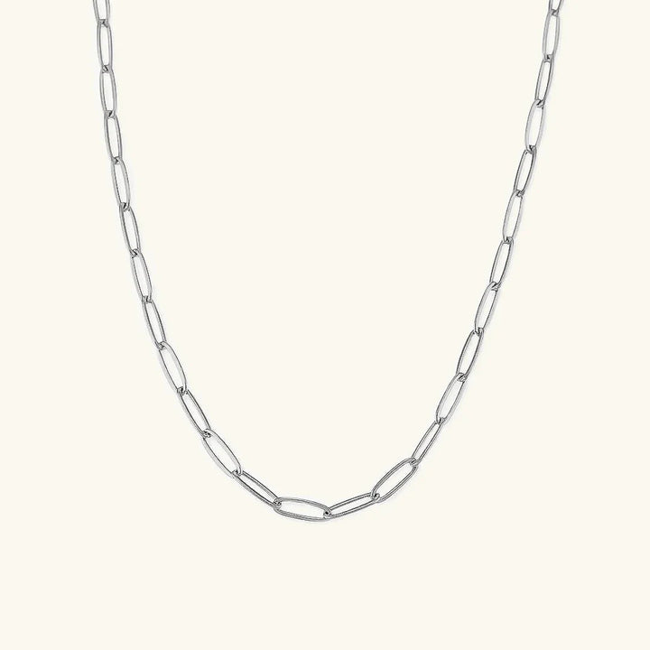 Gold-Tone Elongated Link Chain Necklace