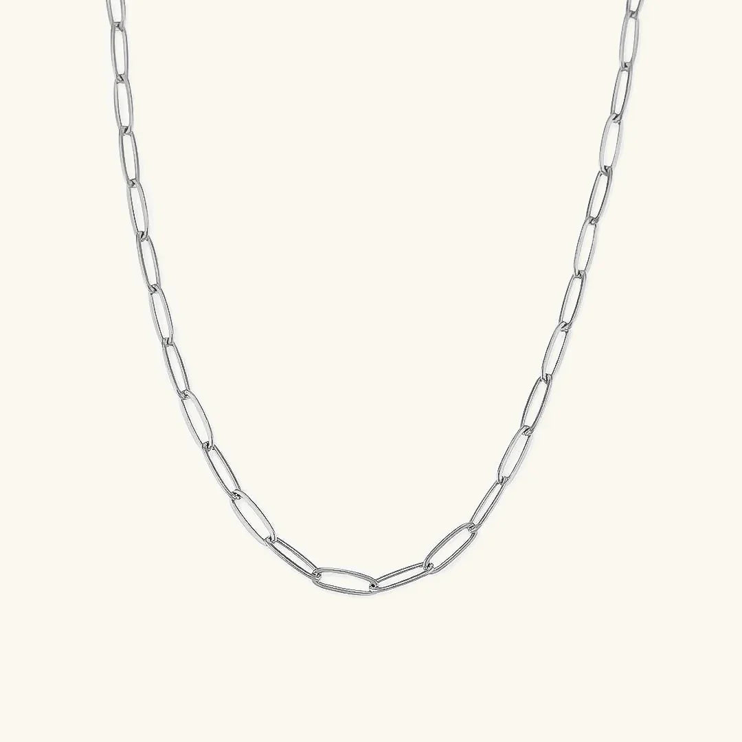 Gold-Plated Link Chain Necklace for Women