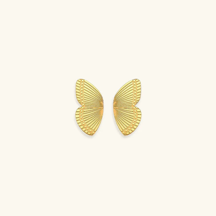 Gold-Plated Butterfly Stud Earrings For Women