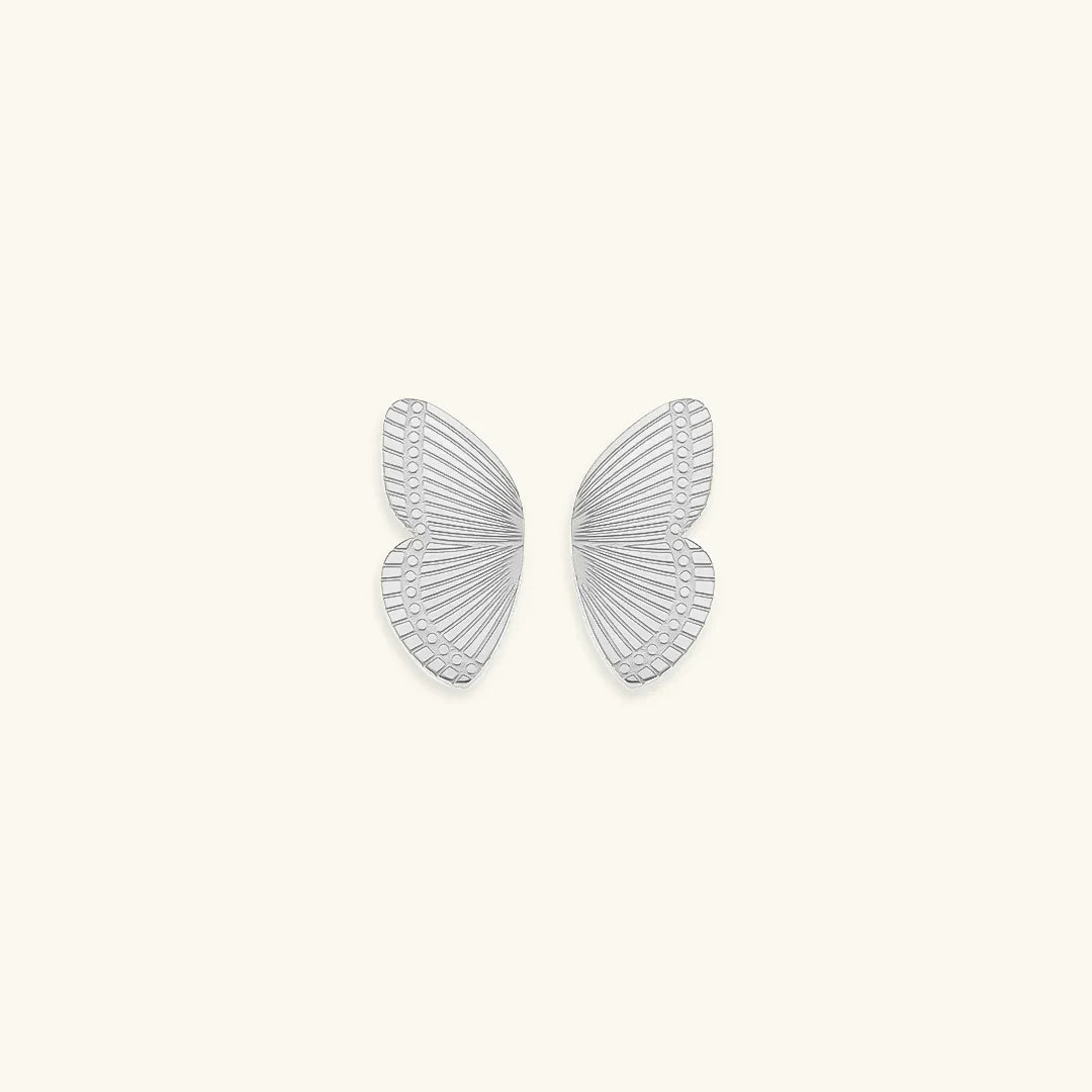 Gold-Plated Butterfly Stud Earrings For Women