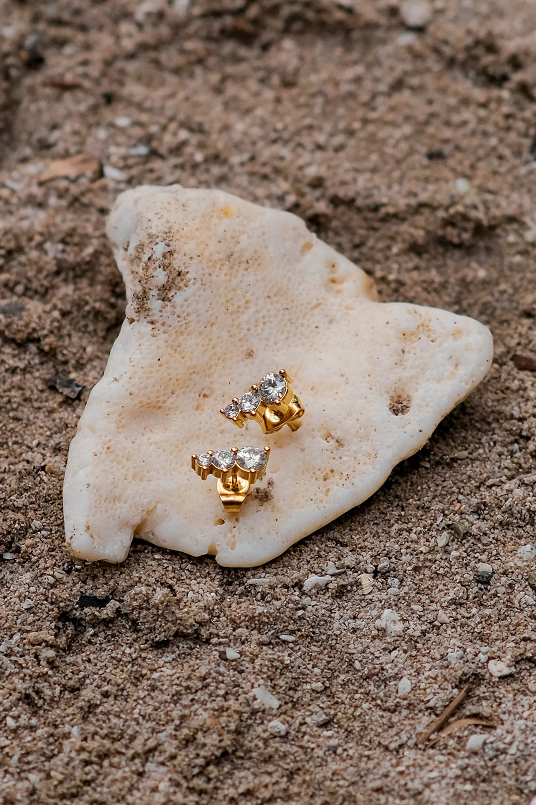 Gold-Plated Cubic Zirconia Stud Earrings for Women