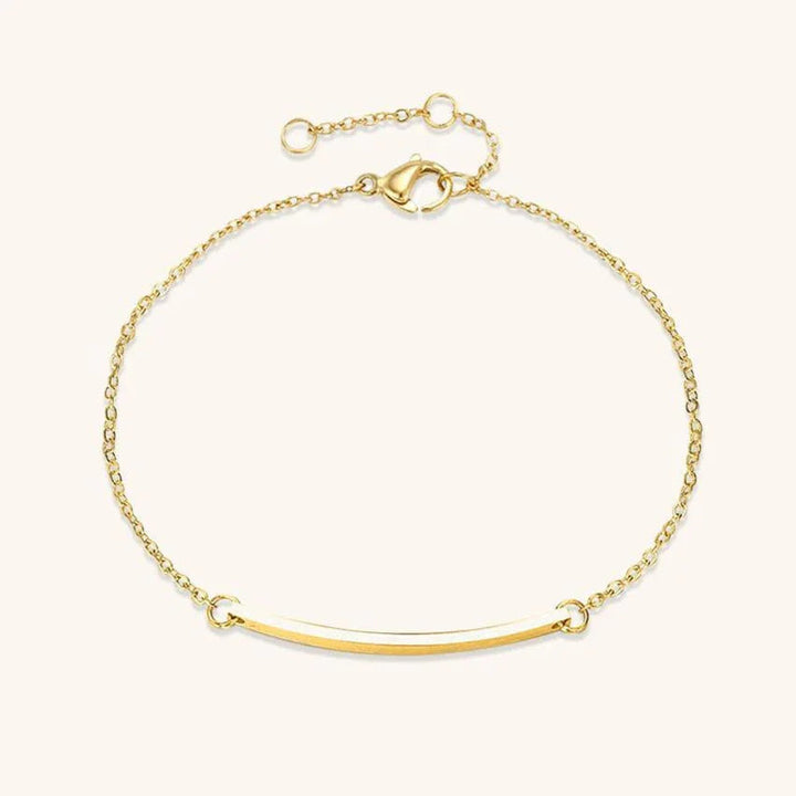 Gold-Plated Bar Bracelet for Women