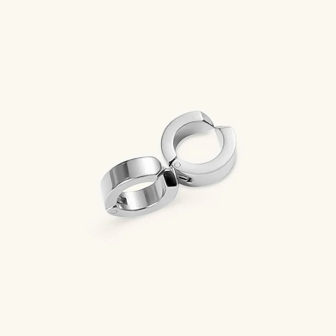 Gold-Plated  Stainless Steel  Chunky Huggie Earrings for Women