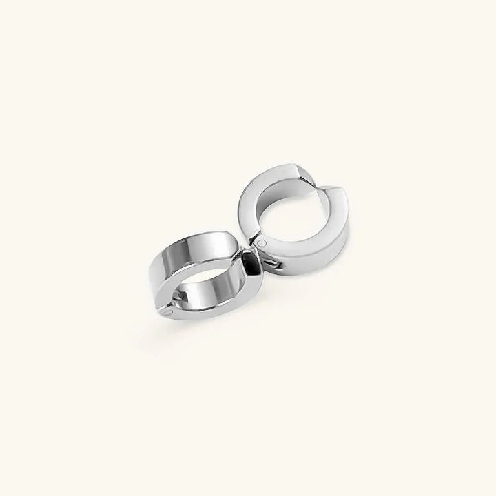 Gold-Plated  Stainless Steel  Chunky Huggie Earrings for Women