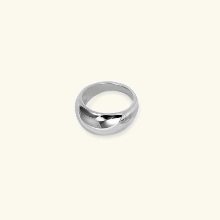 Gold-Plated Statement Ring Women Wide Band