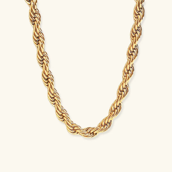 Gold-Plated Braided Chain Necklace for Women