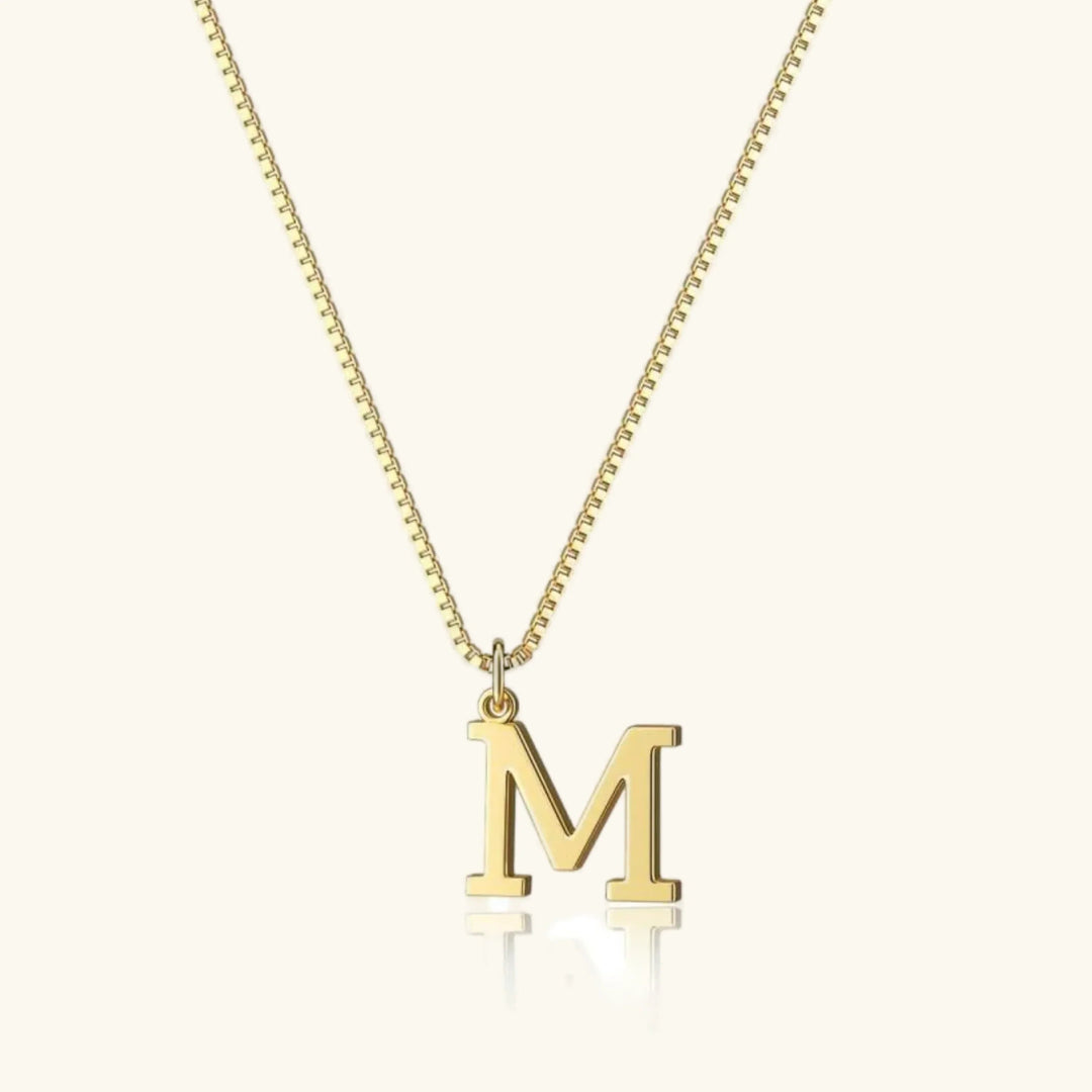 Gold-Tone Letter Initial Pendant Necklace