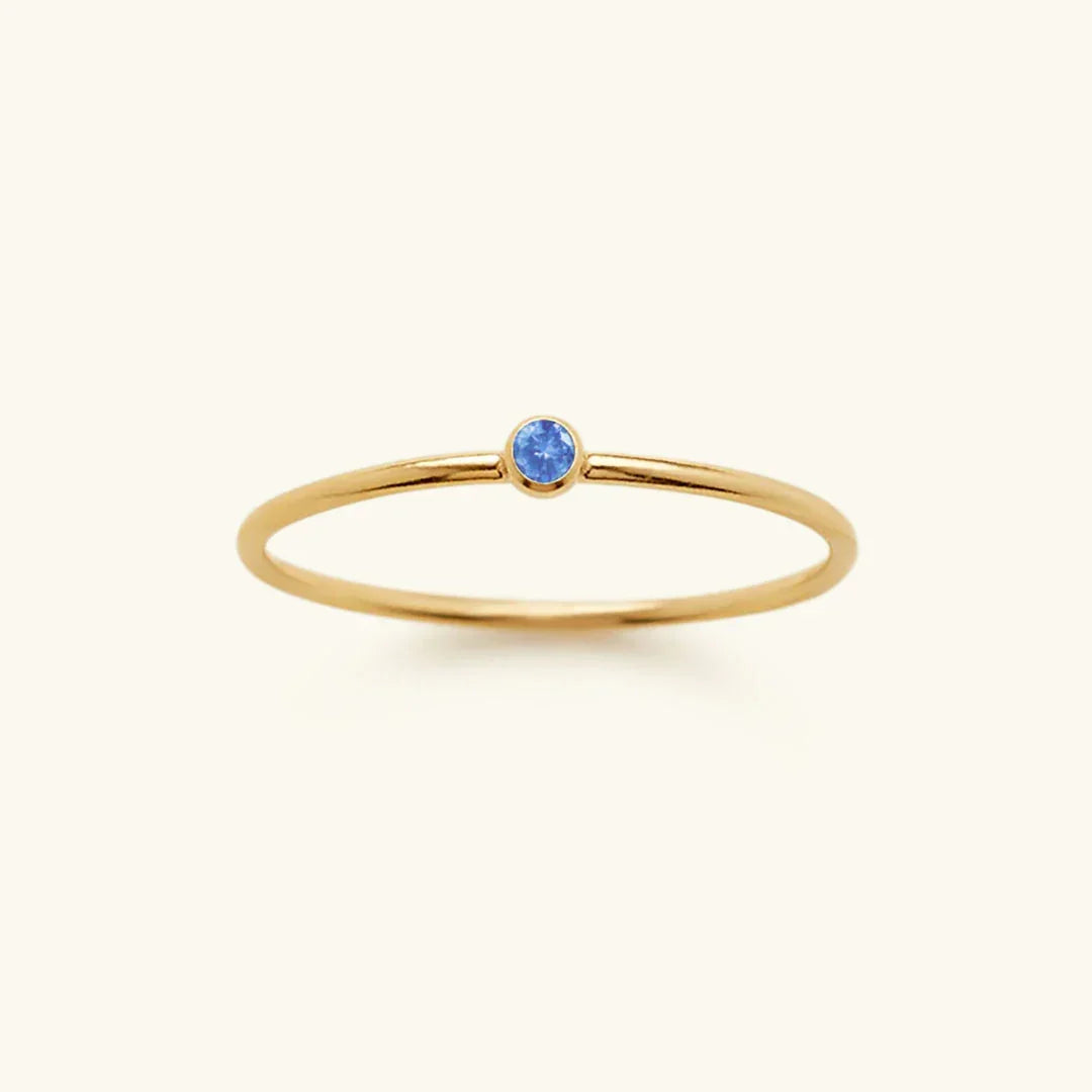 Gold-Plated Crystal Stackable Ring for Women