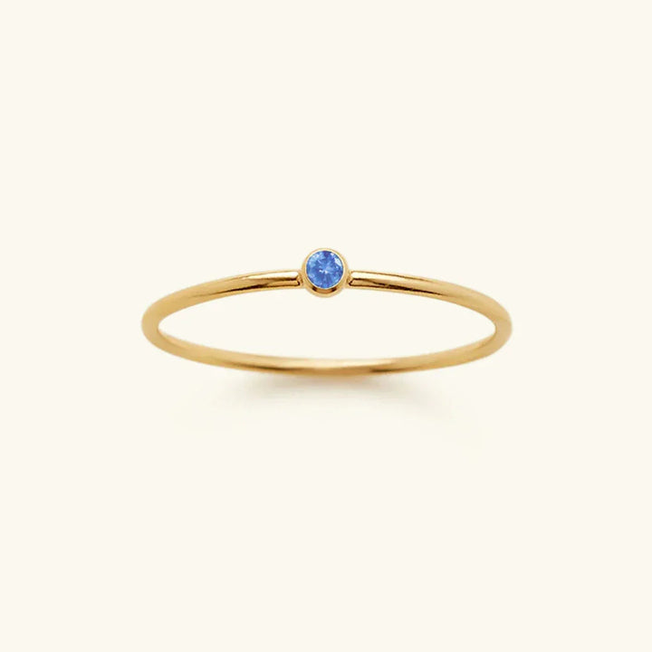 Gold-Plated Crystal Stackable Ring for Women