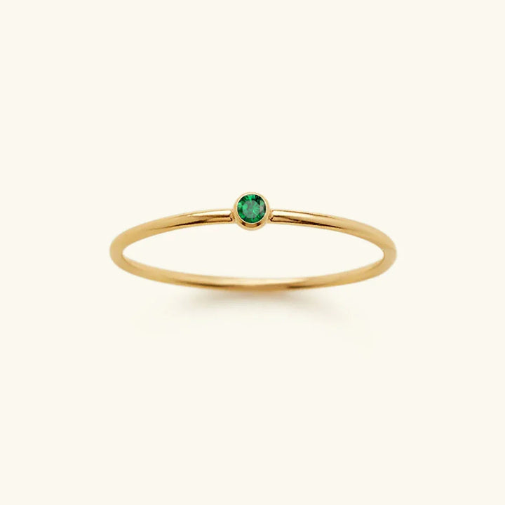Gold-Plated Crystal Stackable Ring for Women