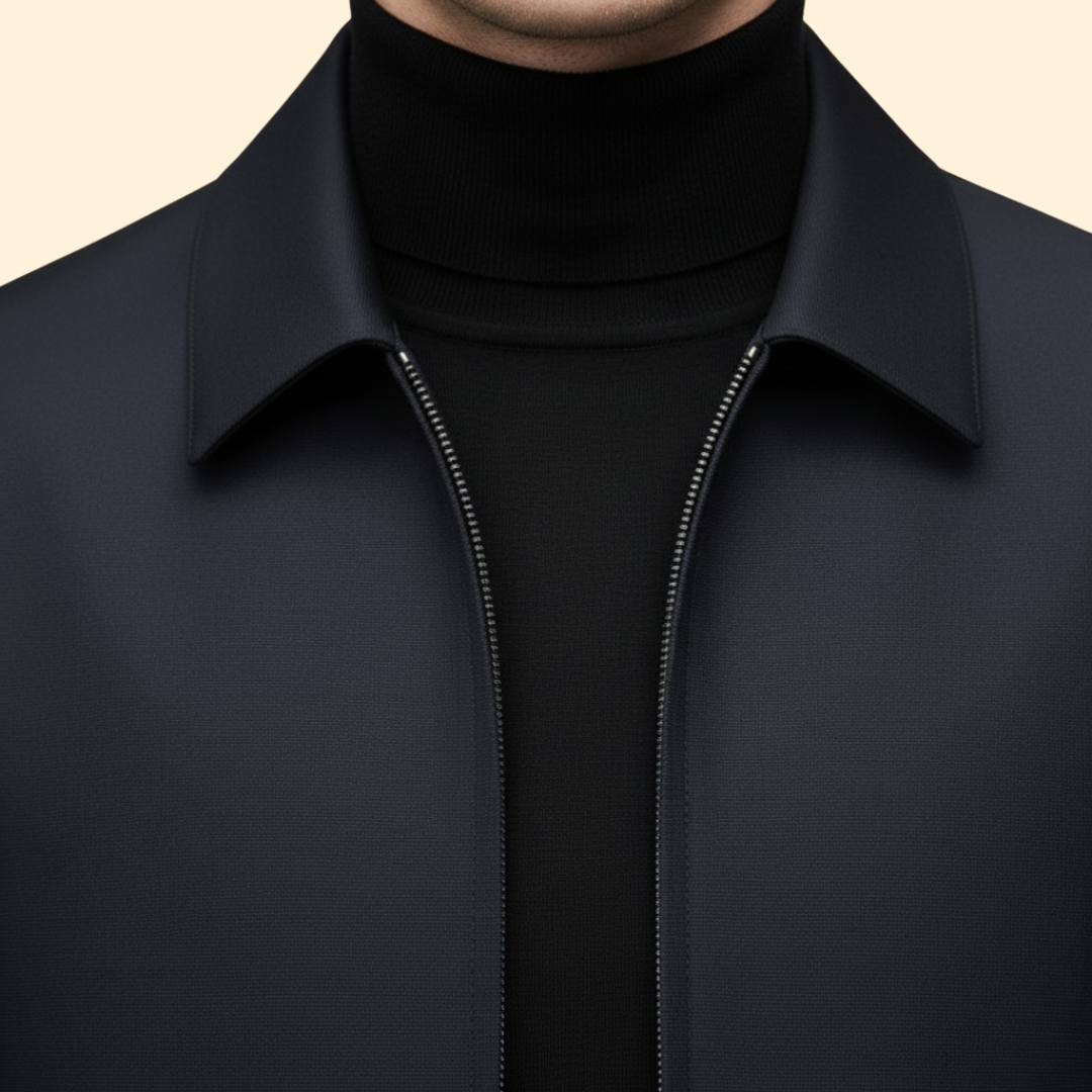 Men Jacket with Zip Front