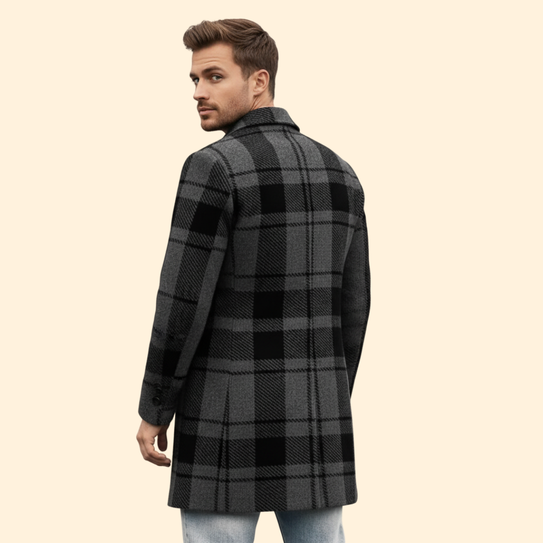 Men’s Coat with Notched Collar