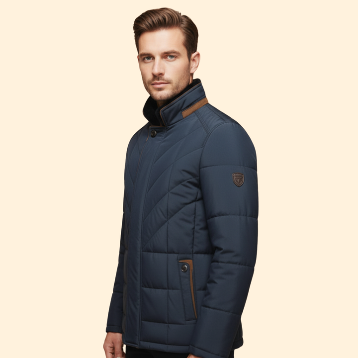 Men’s Coat with Standing Collar